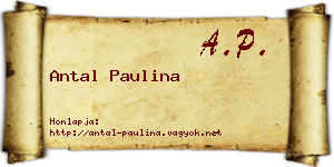 Antal Paulina névjegykártya