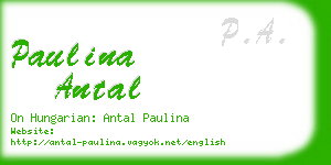 paulina antal business card